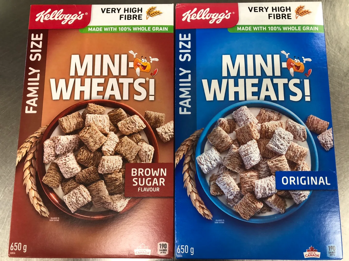 Kellogg's Mini-Wheats Cereal (Brown Sugar & Original)