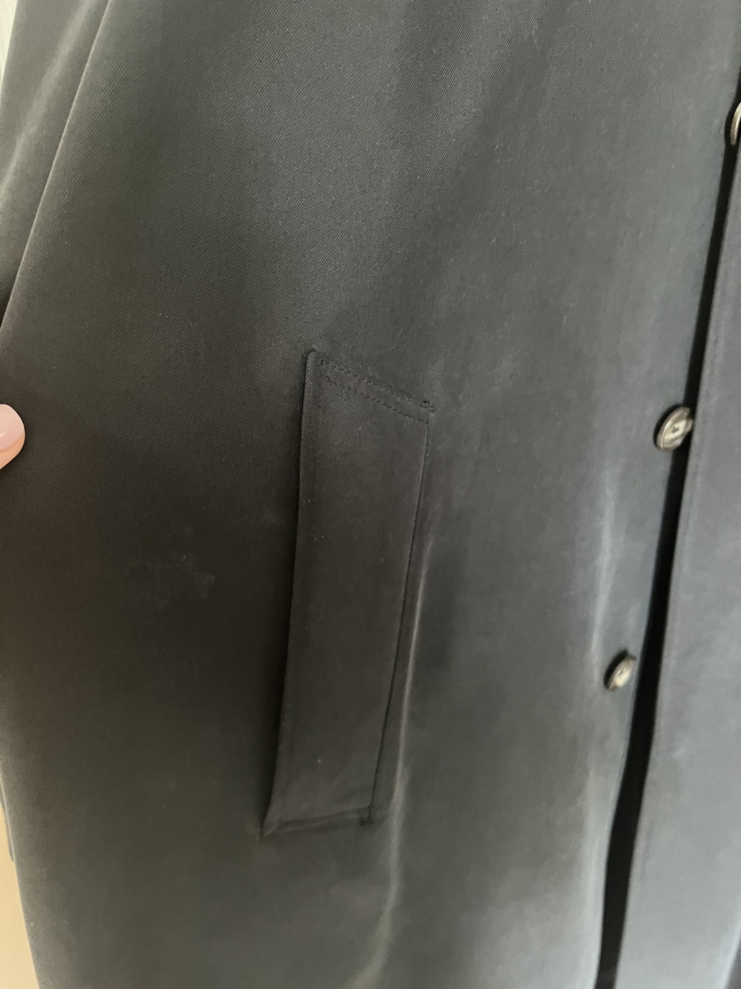 Black Overcoat Sz 46L - photo 2
