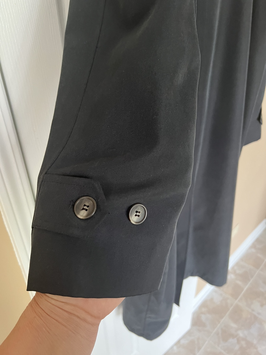 Black Overcoat Sz 46L - photo 4