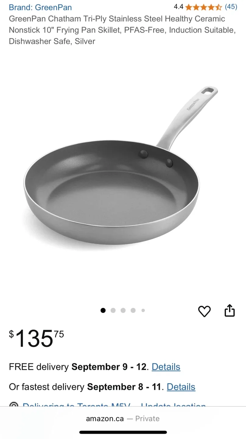 Brand-New Tri-Ply Stainless Steel Non stick Frying Pan