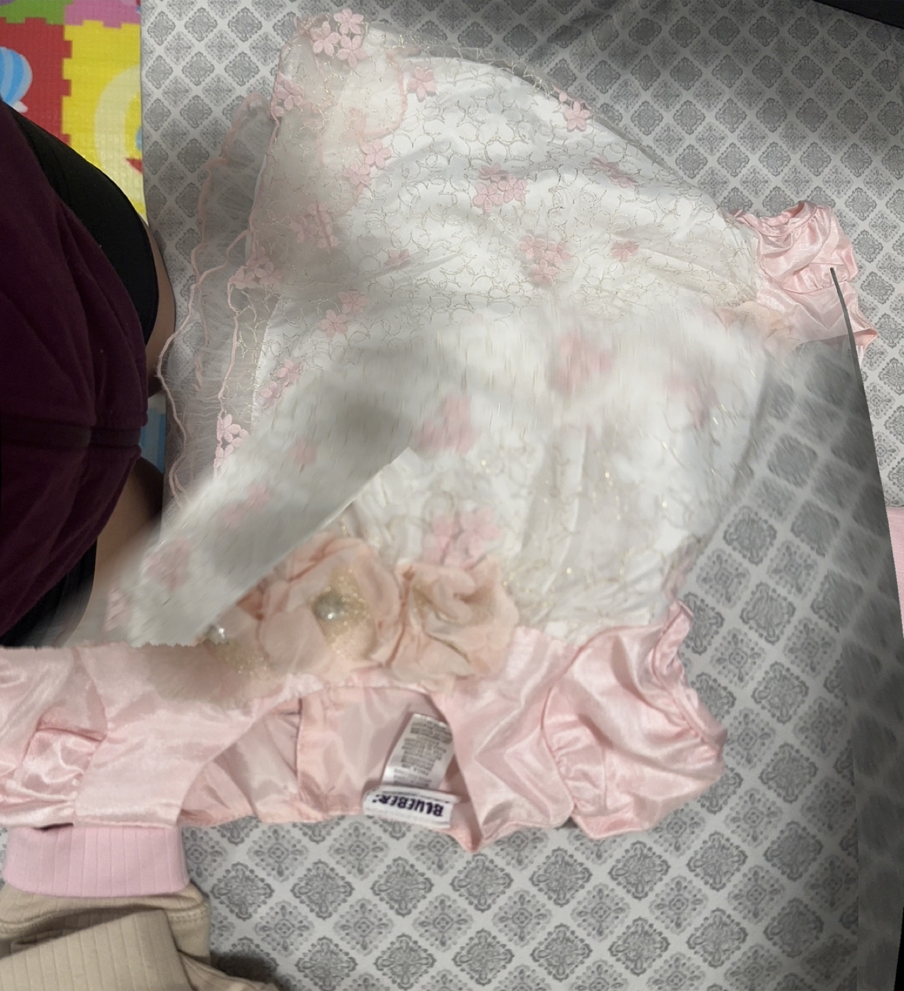 Pink & White Floral Lace Dress - photo 2