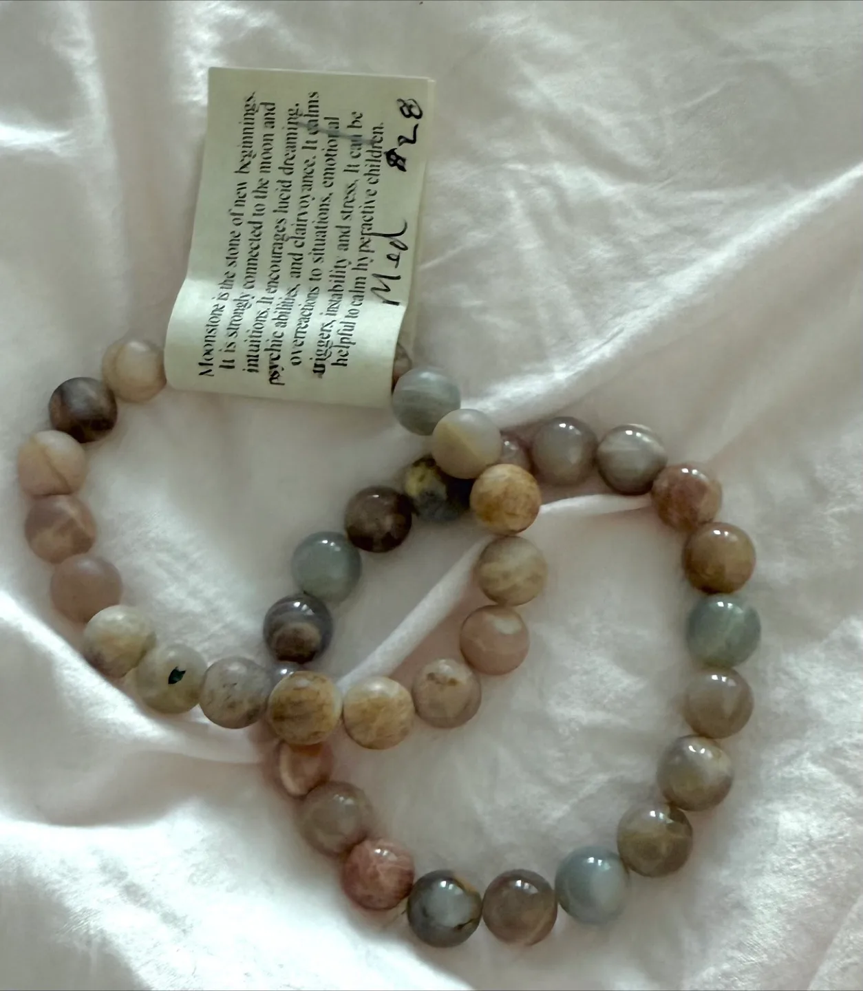 Beautiful Moonstone Beaded Bracelets thumbnail