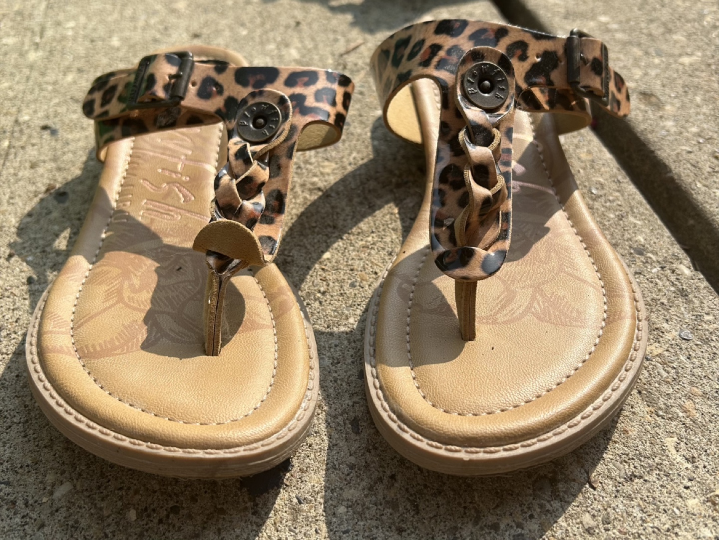 Blow fish Leopard Print Sandals