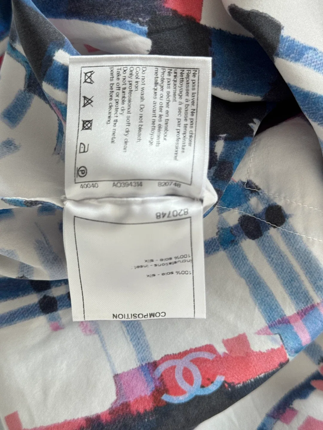 Chanel Multicolor Patterned Shirt - Size 38 image indicator(8)