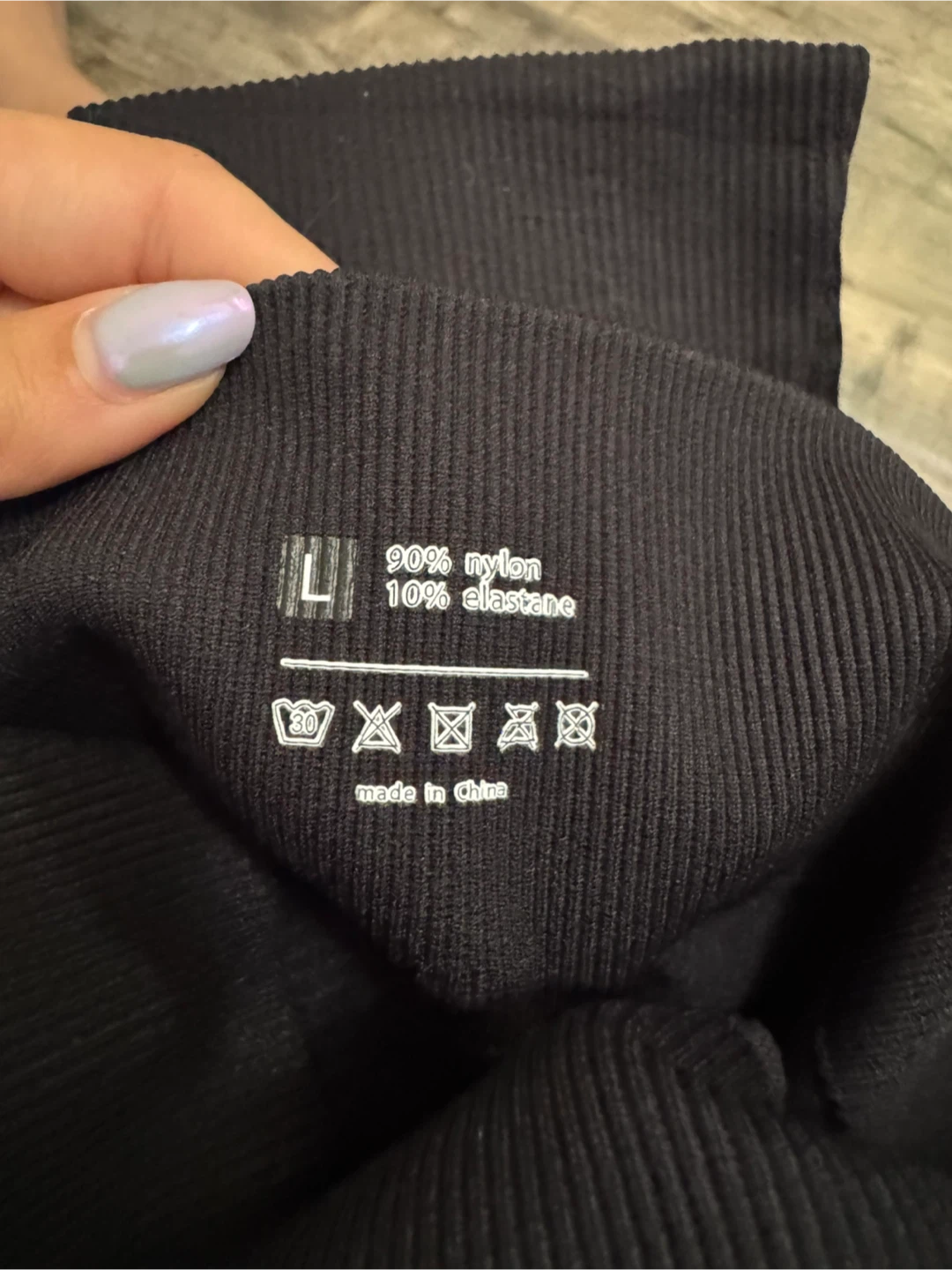 L Black Ribbed Leggings - Amazon - photo 2