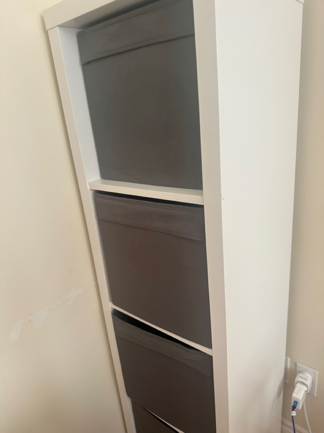 IKEA Kallax Shelf Unit with Inserts - White/Grey - photo 2