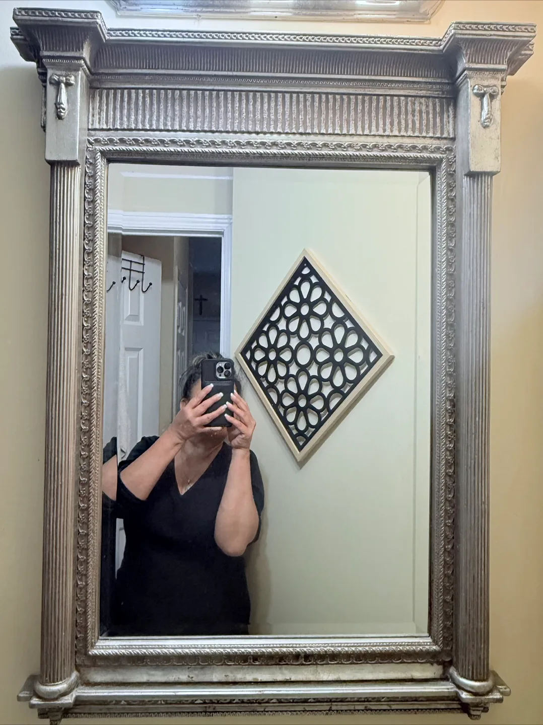 Ornate Silver Framed Wall Mirror 🥕 Pick up Only image indicator(2)