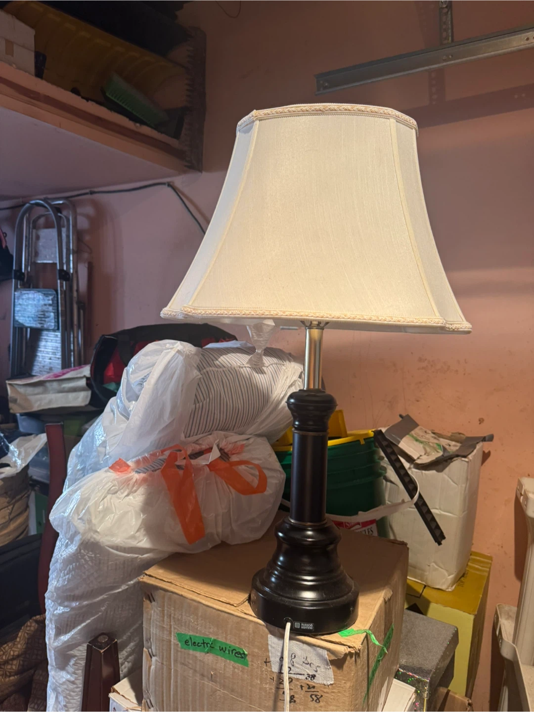 Table Lamp with White Shade