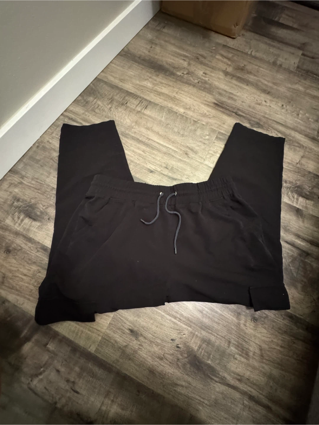 Black Jogger Straight Pants Size X (16)