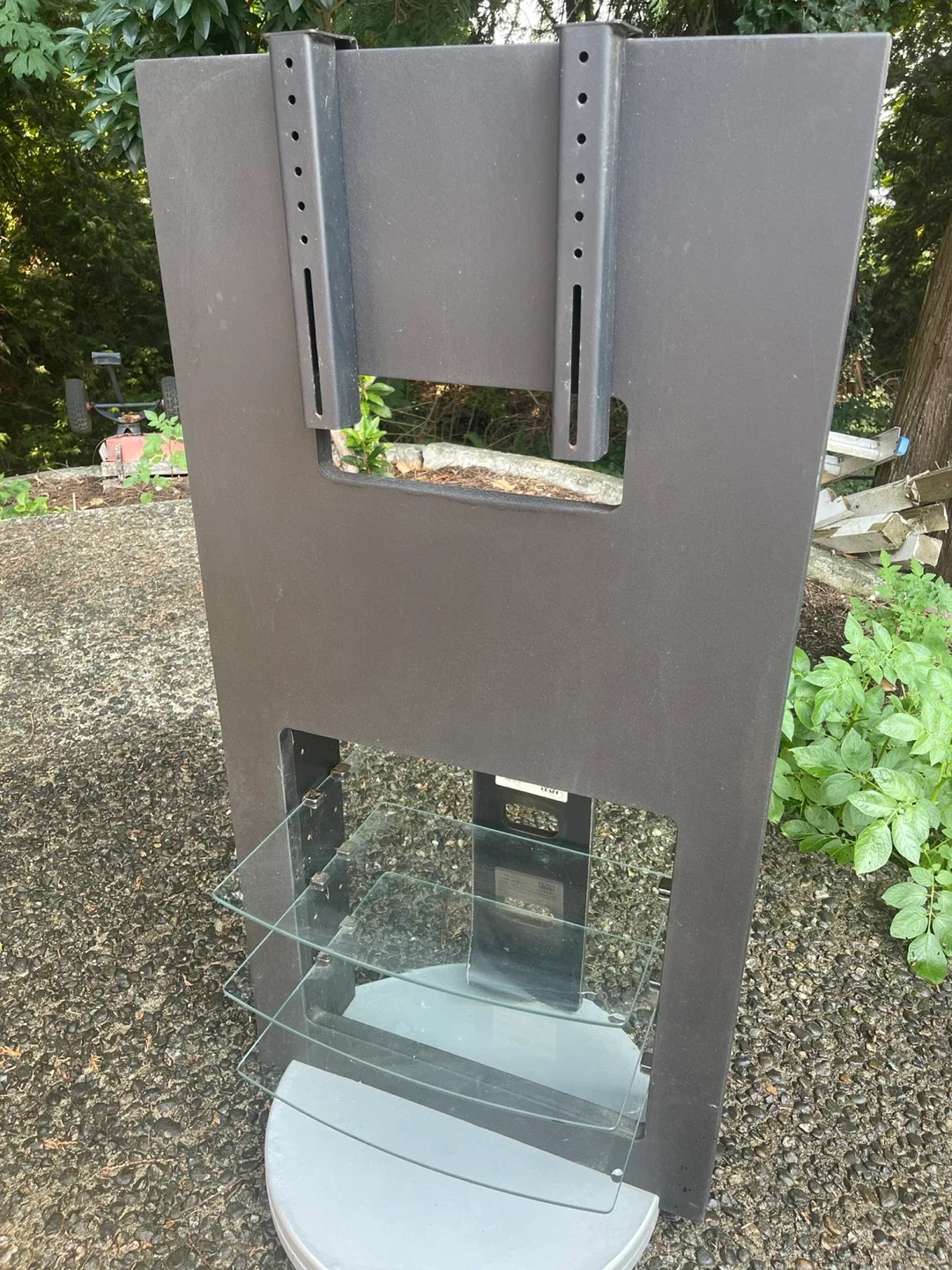 TV Stand with Glass Shelves image indicator(3)