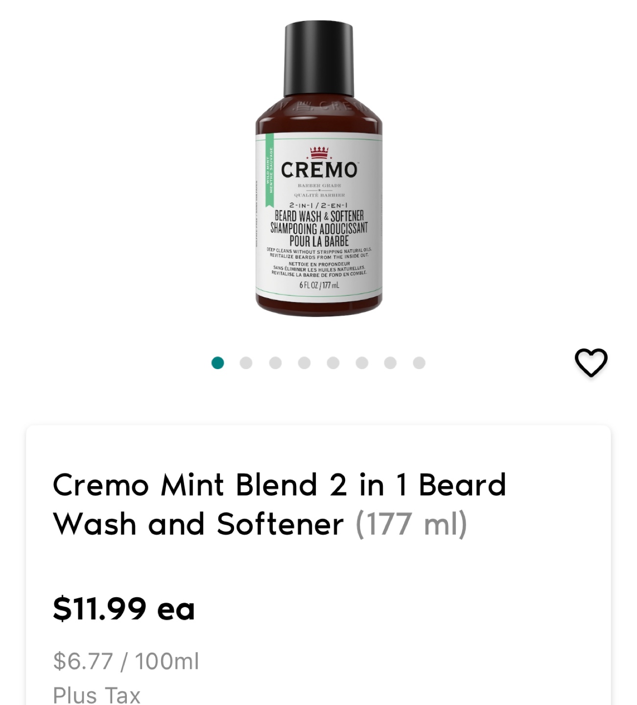 Cremo 2-in-1 Beard Wash & Softener each - photo 2