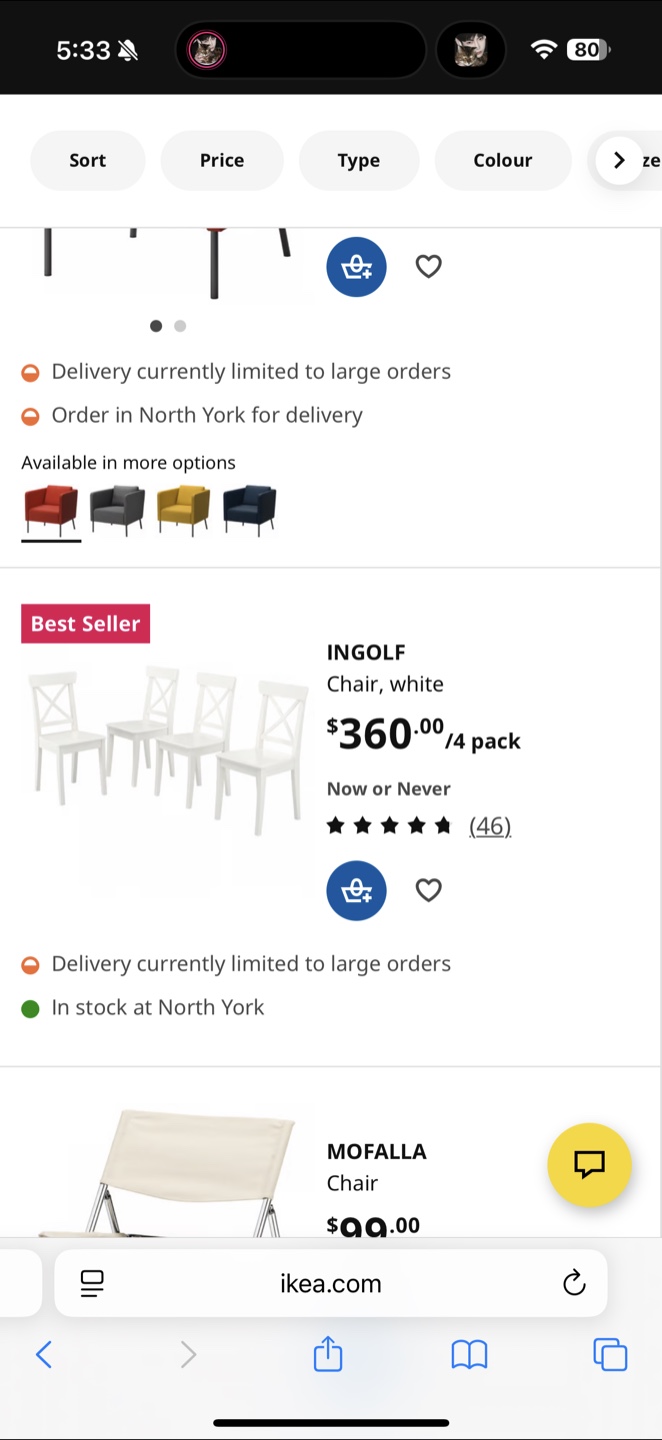 IKEA Ingolf White Chair (Set of 2) - photo 3