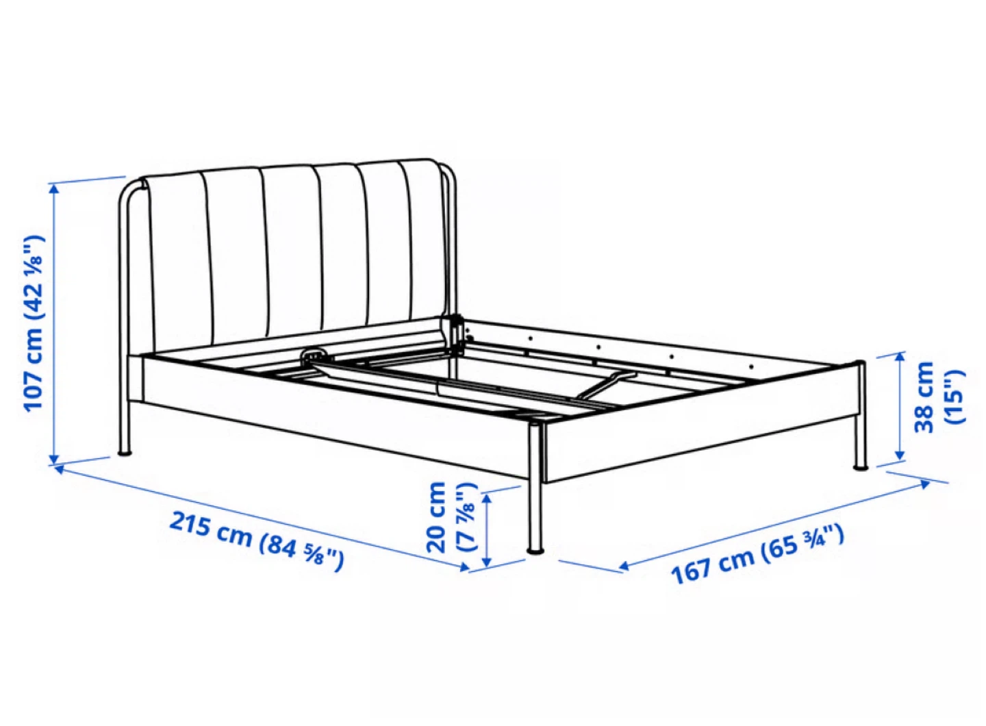 Moving sale - IKEA Upholstered Queen-size bed frame - photo 2