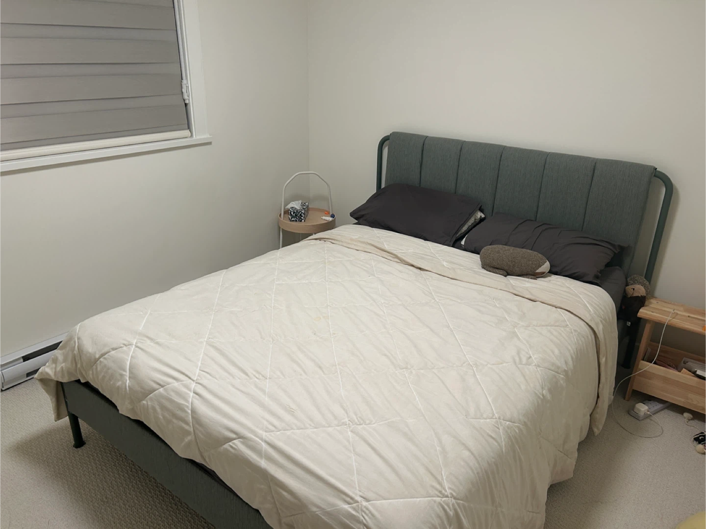 Moving sale - IKEA Upholstered Queen-size bed frame