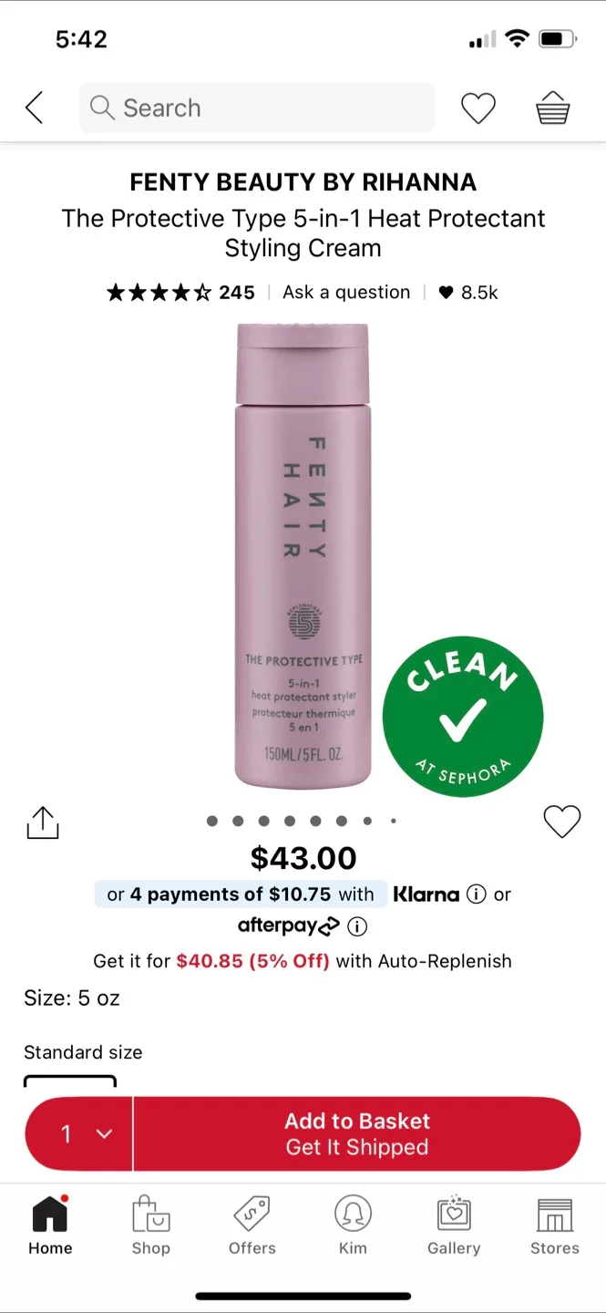 Fenty Hair 5-in-1 Heat Protectant Styling Cream image indicator(2)