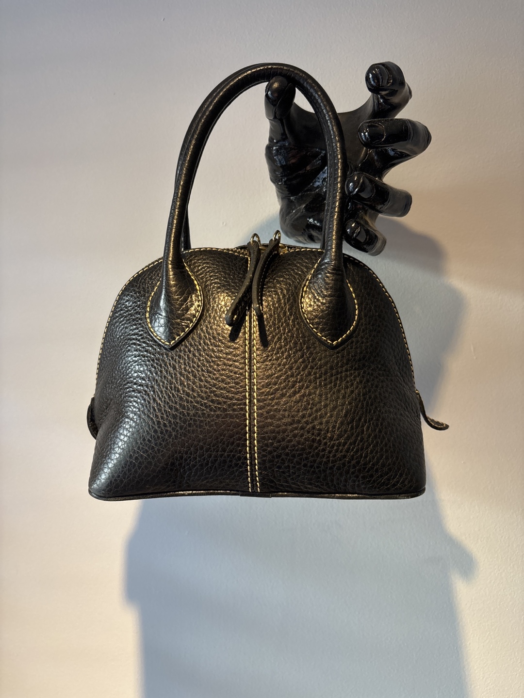 Dooney & Bourke Black Leather Dome Satchel