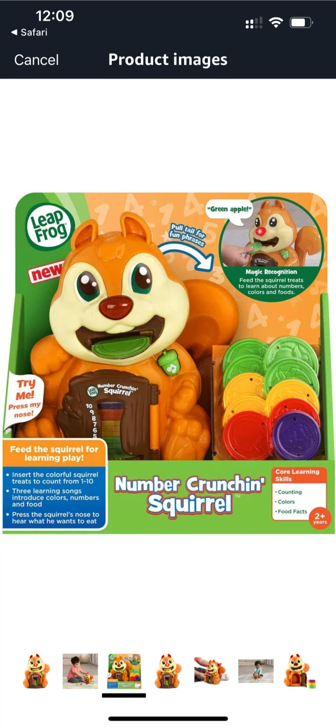LeapFrog Number Crunchin' Squirrel Toy - photo 2