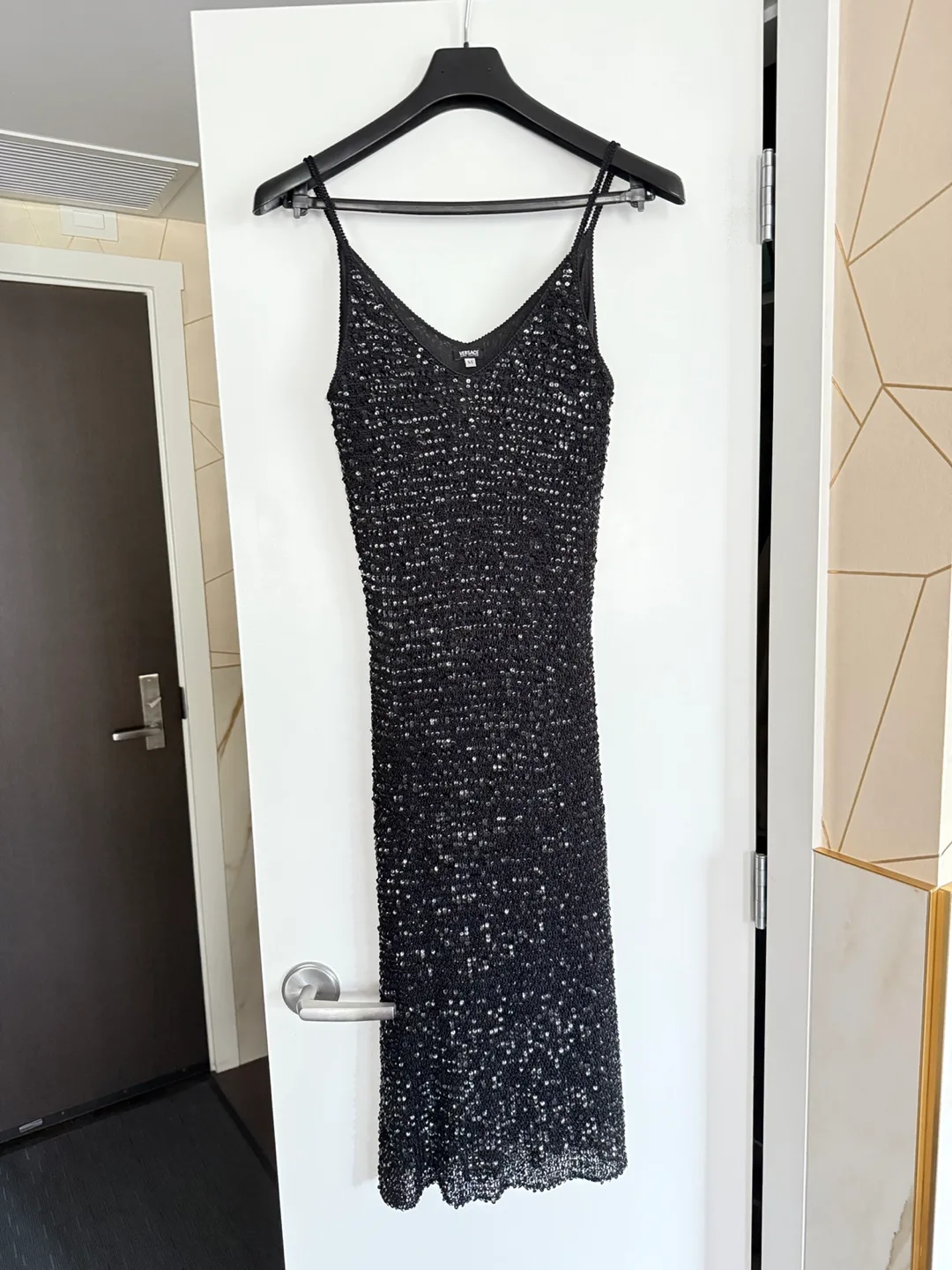 Versace Jeans Couture Black Sequin Dress - Size M thumbnail