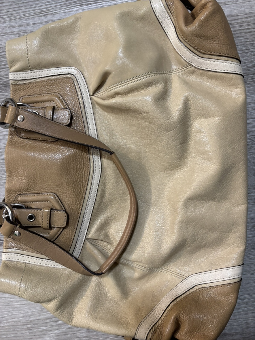 Coach Beige Leather Tote Bag - photo 5