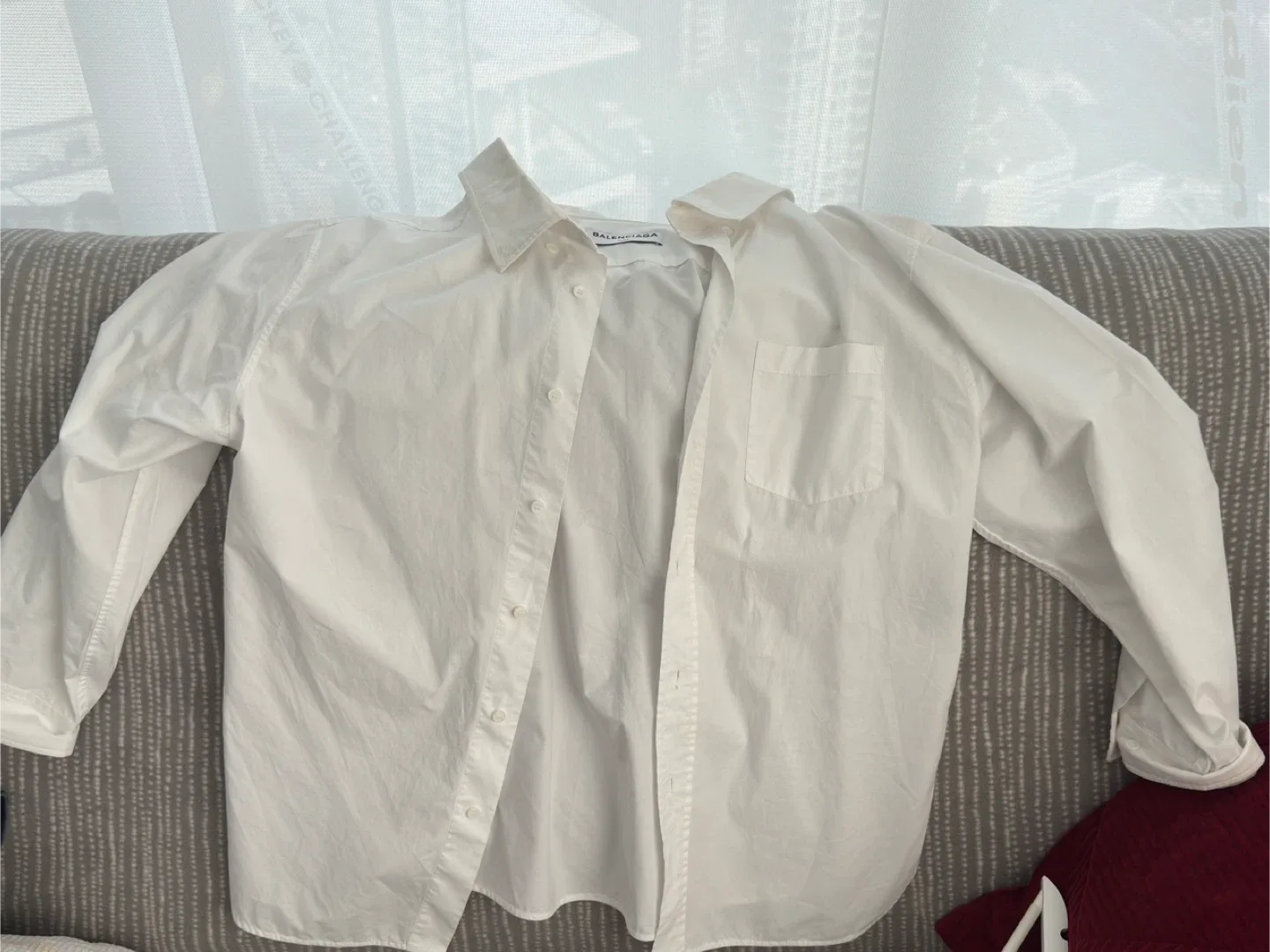 Balenciaga White Button-Up Shirt image indicator(4)