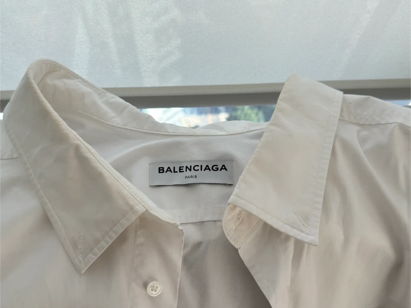 Balenciaga White Button-Up Shirt image indicator(2)