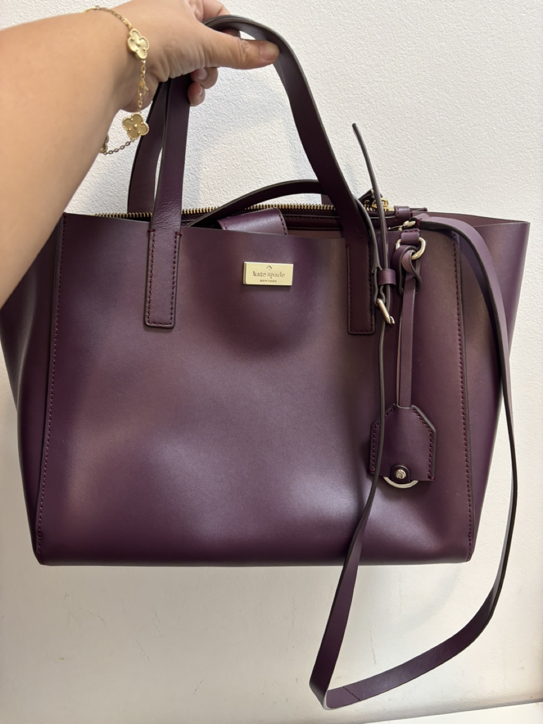 Kate Spade Purple Leather Tote Bag - photo 4