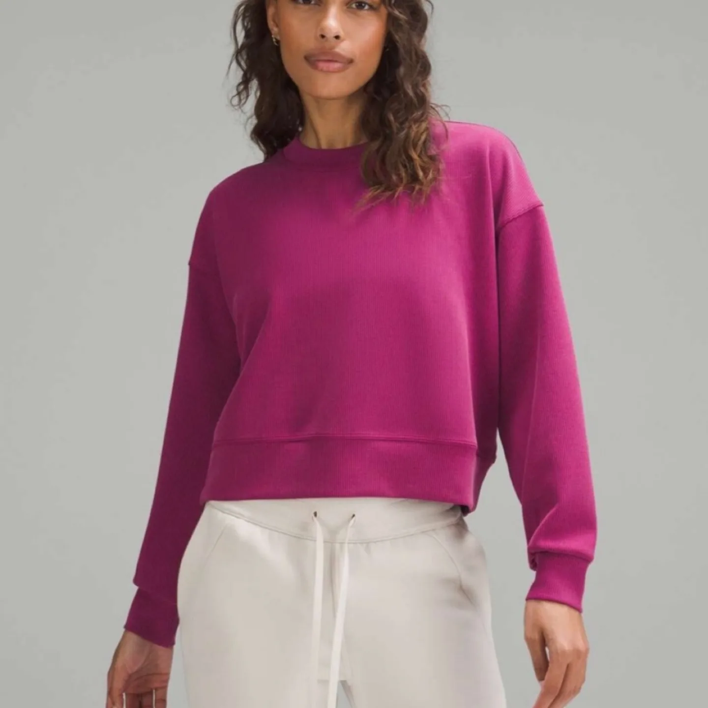 Lululemon Ribbed Softstreme Perfectly Oversized Crew - size 2 thumbnail