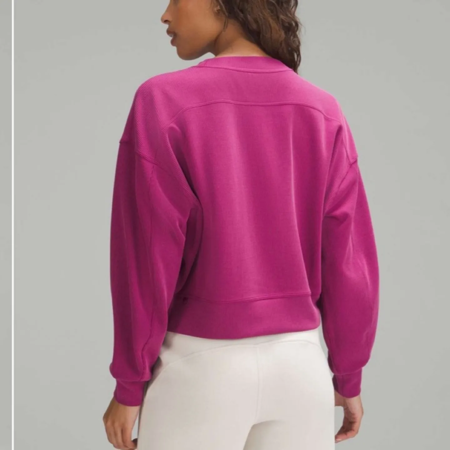 Lululemon Ribbed Softstreme Perfectly Oversized Crew - size 2 image indicator(2)