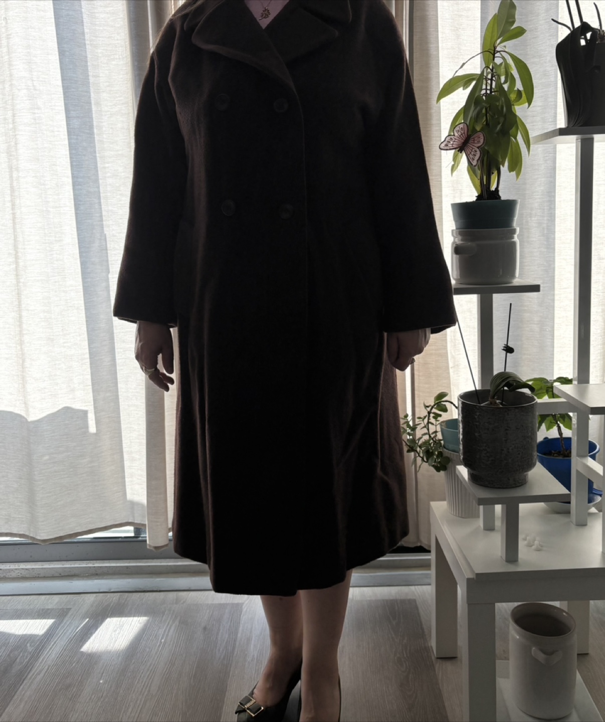 Holt Renfrew Brown Alpaca Wool Blend Coat - Size 12 - photo 5