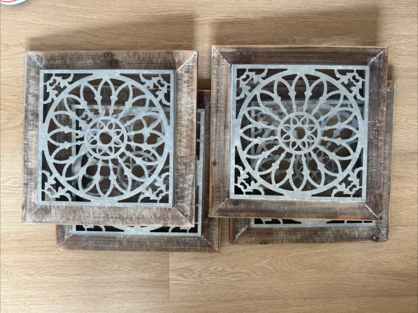 Moving sale - Rustic wall decor (set of 4)