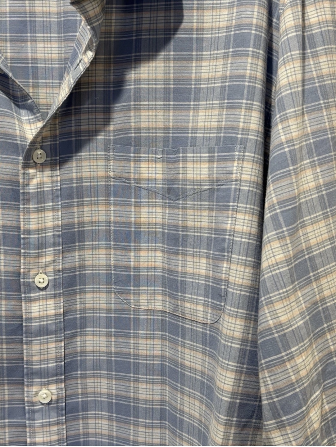 Faherty Cotton Linen Shirt Men's XXL 2XL Plaid Button Down - photo 5