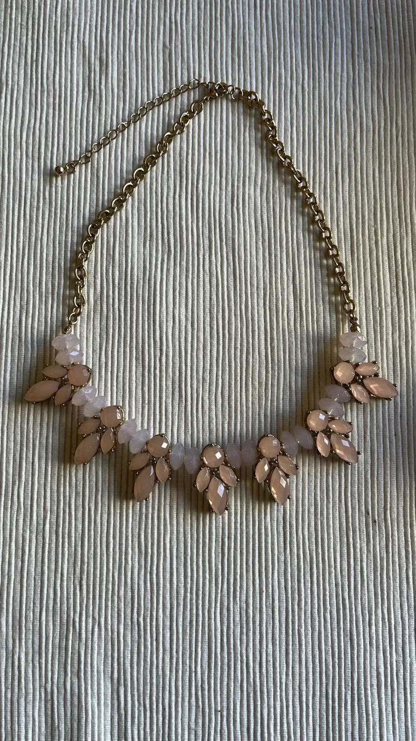 Necklace - Blush and White Stones thumbnail