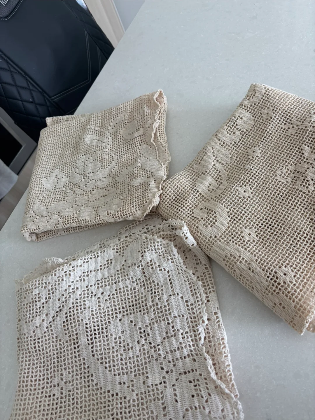 Vintage Crochet Tablecloths - Set of 3