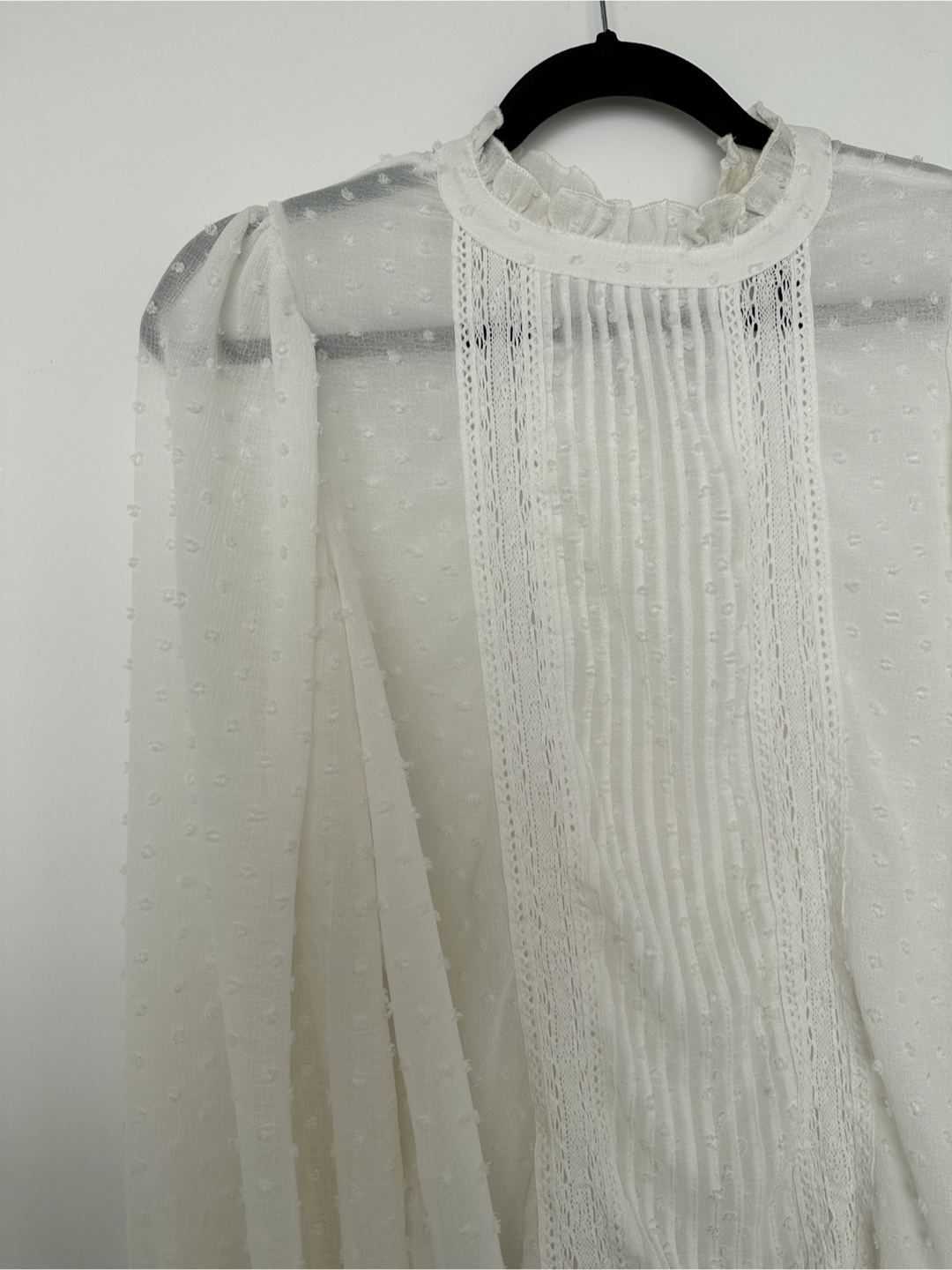 White Long Sleeve Blouse - photo 3