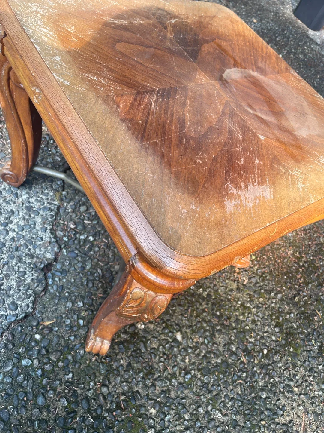 Vintage Wood Side Table image indicator(4)