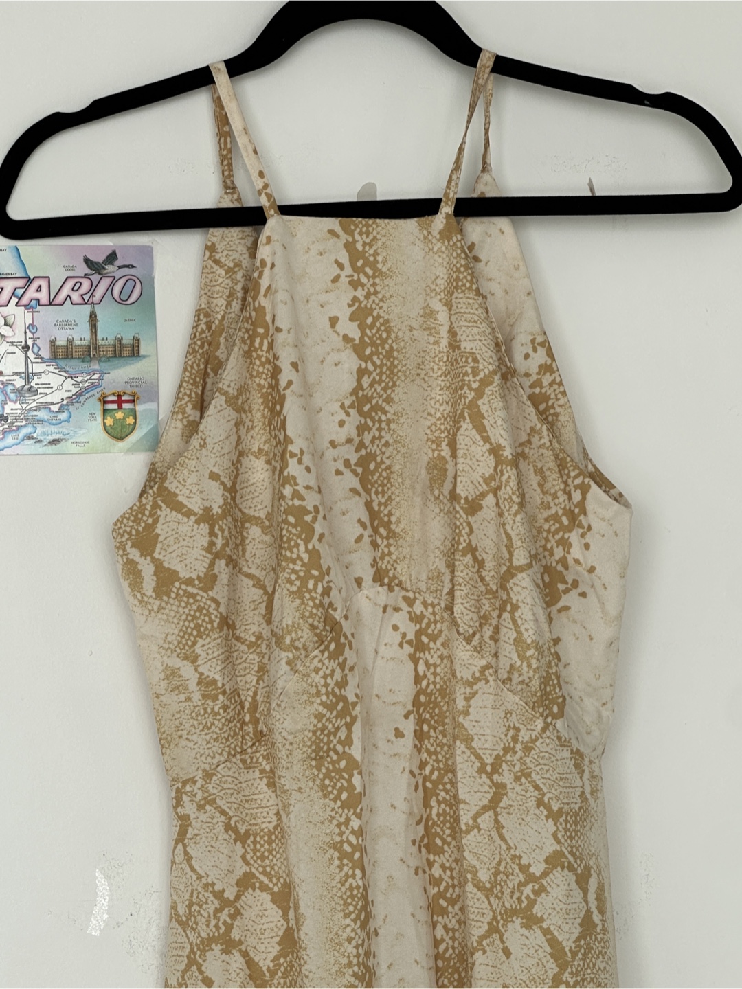 Snakeskin Print Halter Dress - photo 3