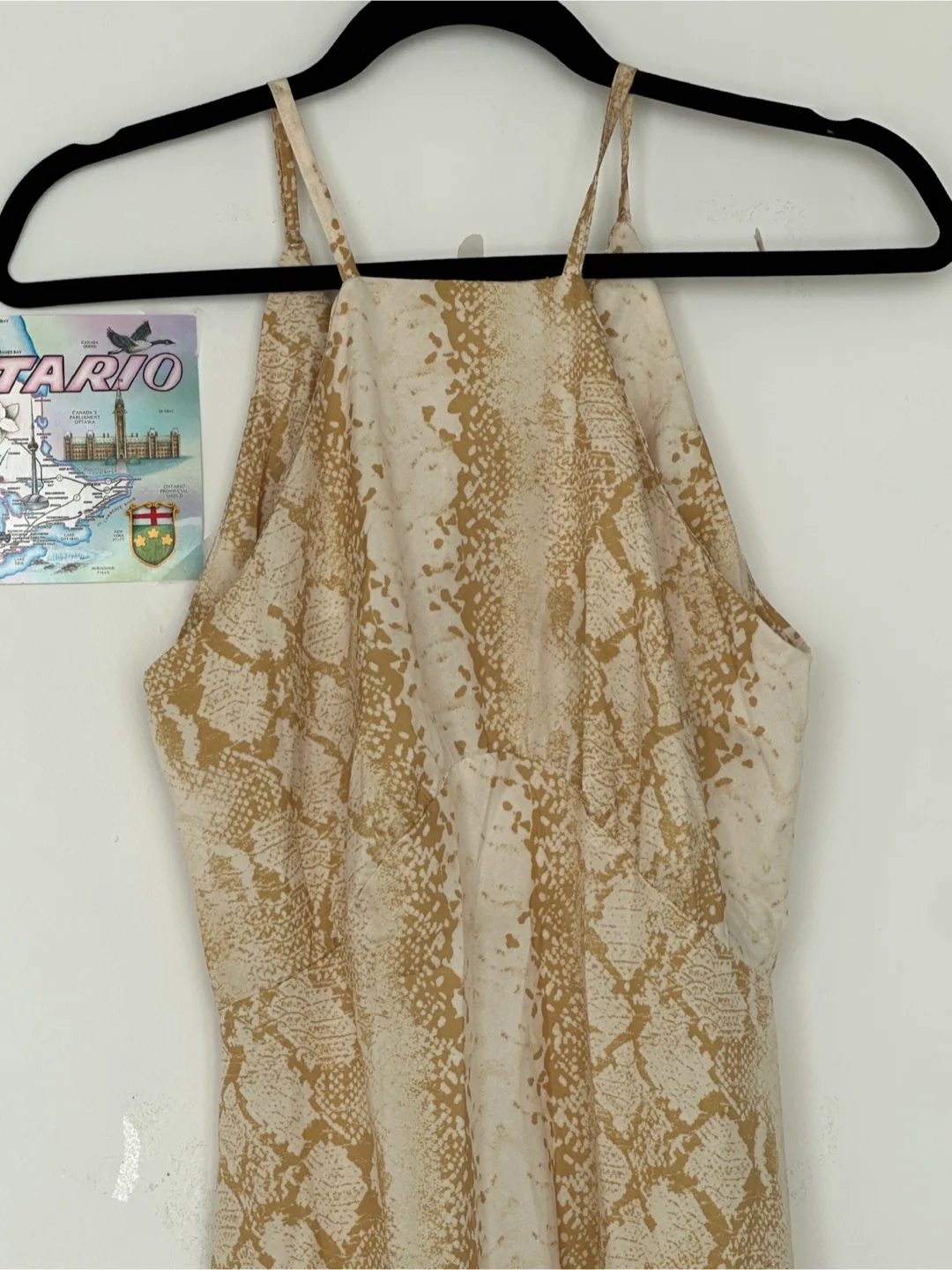 Snakeskin Print Halter Dress image indicator(3)