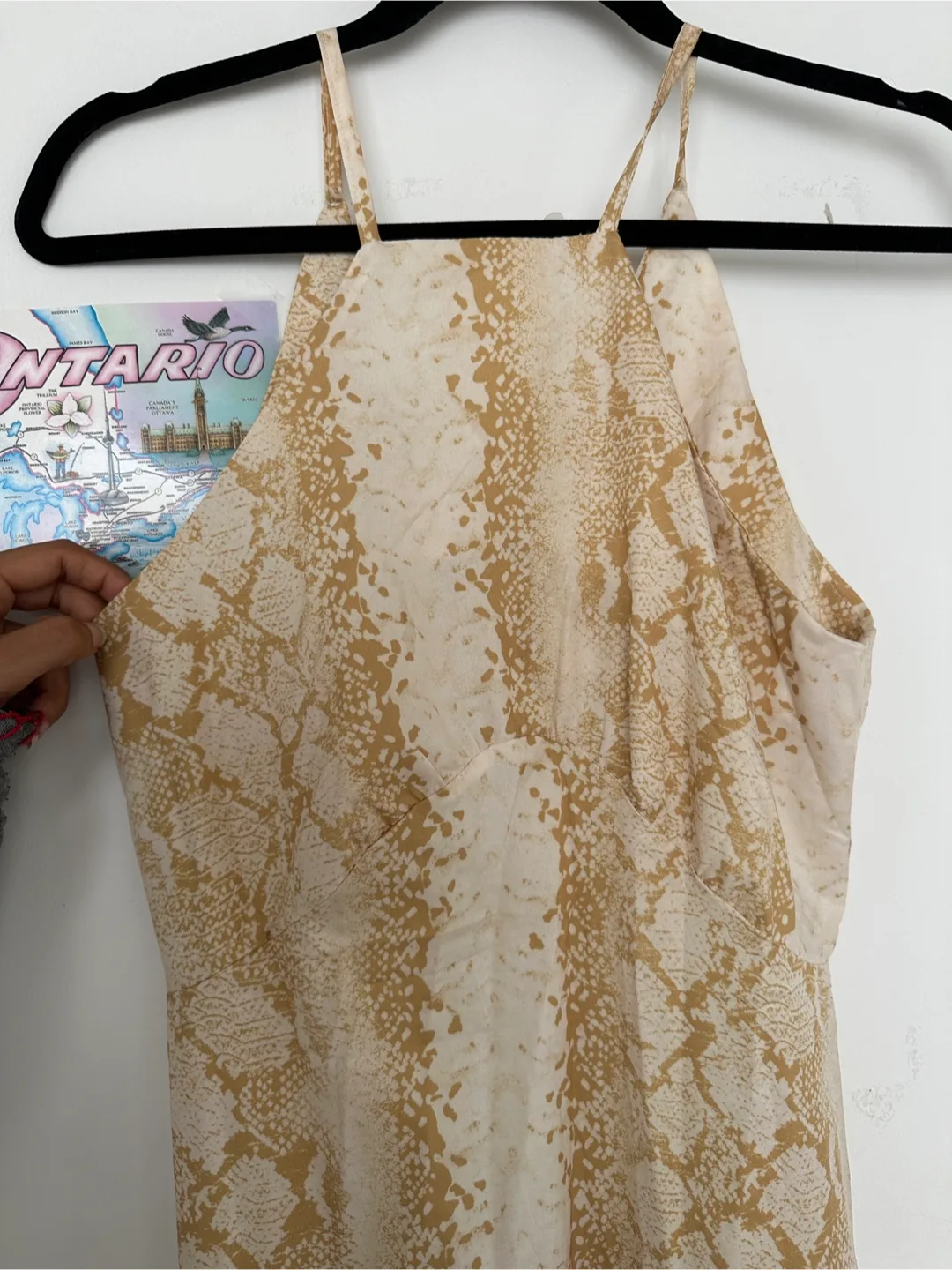 Snakeskin Print Halter Dress image indicator(4)