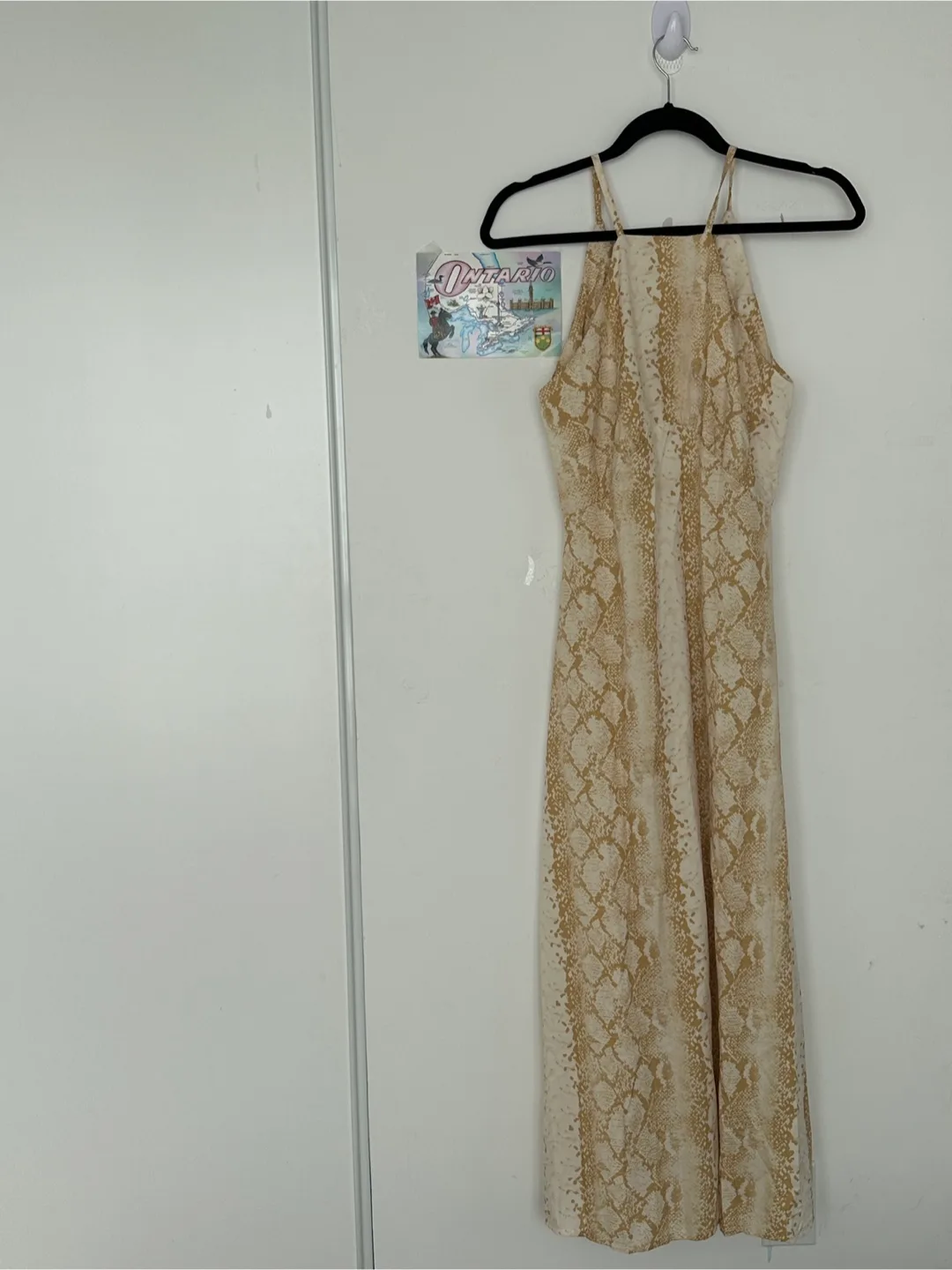 Snakeskin Print Halter Dress thumbnail
