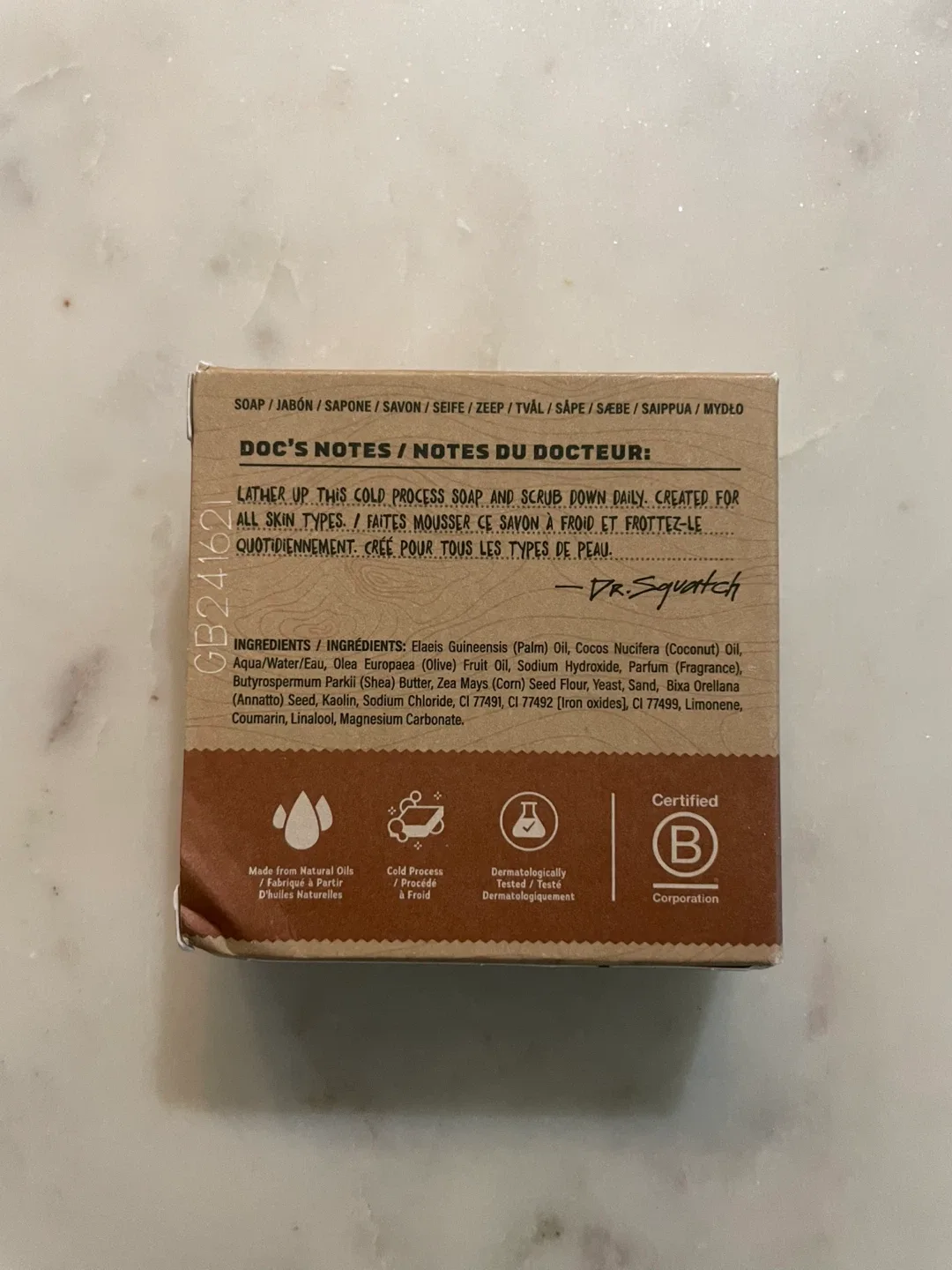 Dr. Squatch Wood Barrel Bourbon Soap 5 oz image indicator(2)
