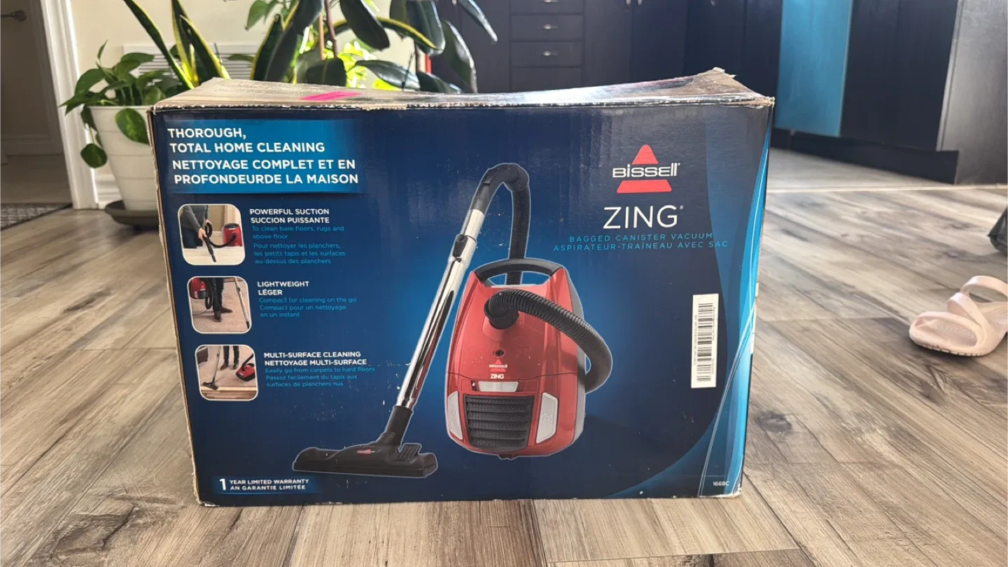 Bissell Zing Bagged Canister Vacuum - Red thumbnail