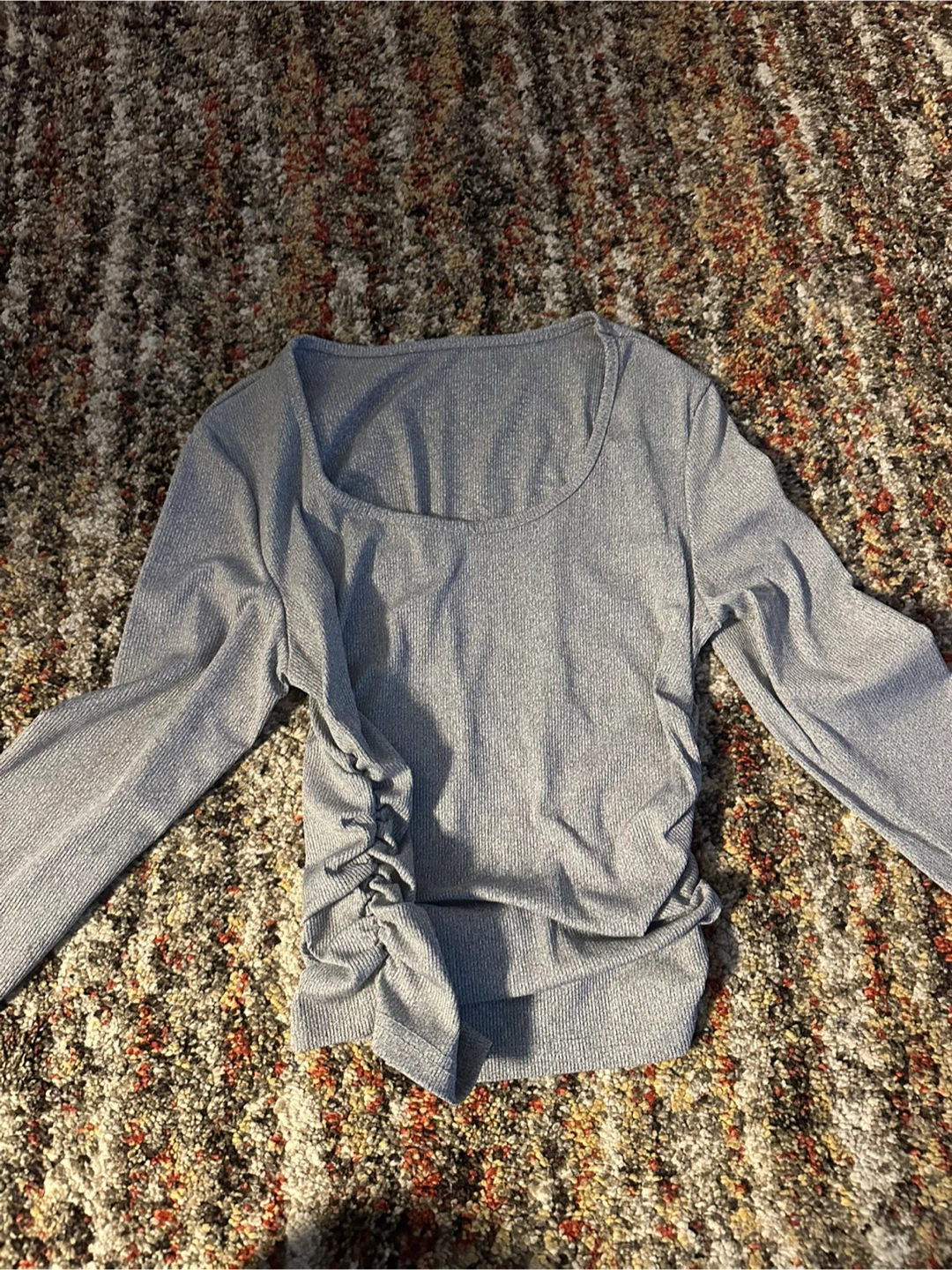 Gray Long Sleeve Top