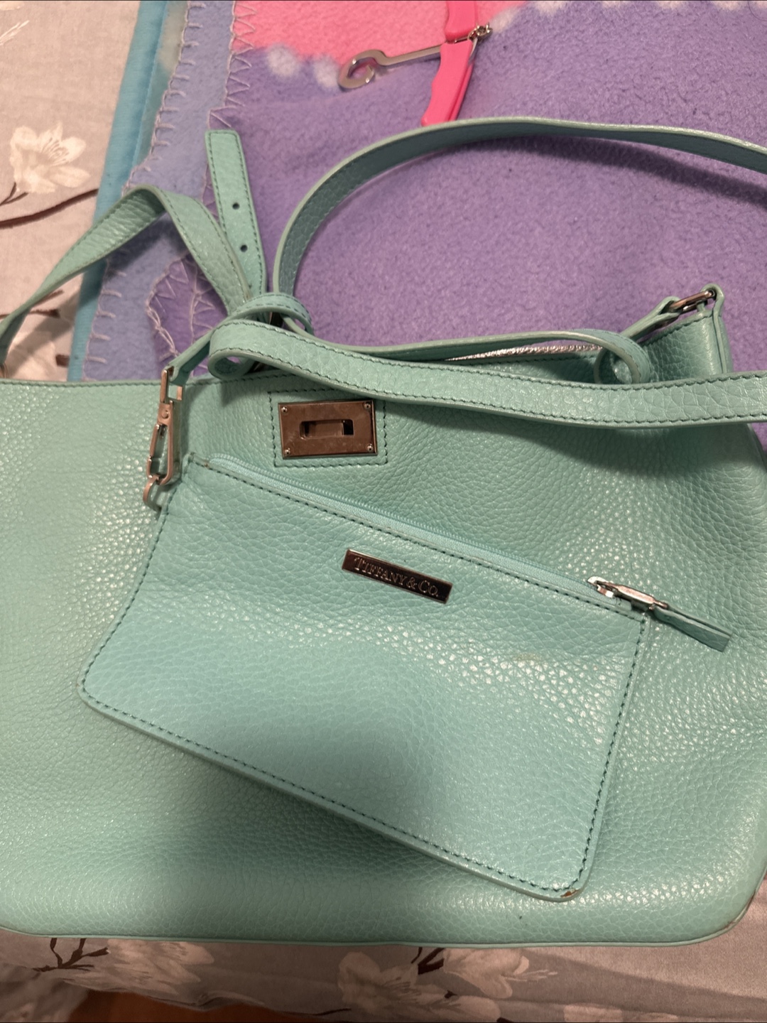 Tiffany & Co. Leather Handbag - Mint Green - photo 2