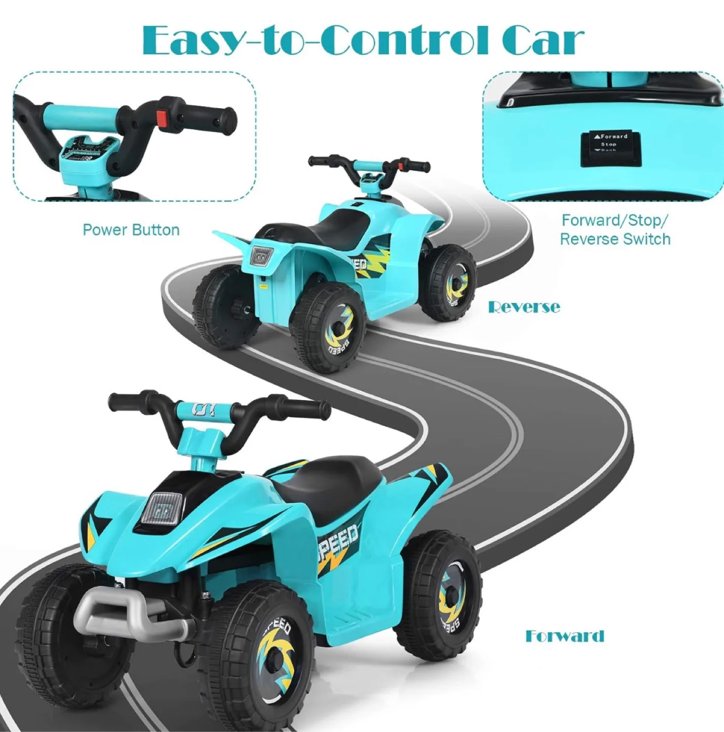 Kids Ride-On ATV - Blue image indicator(4)