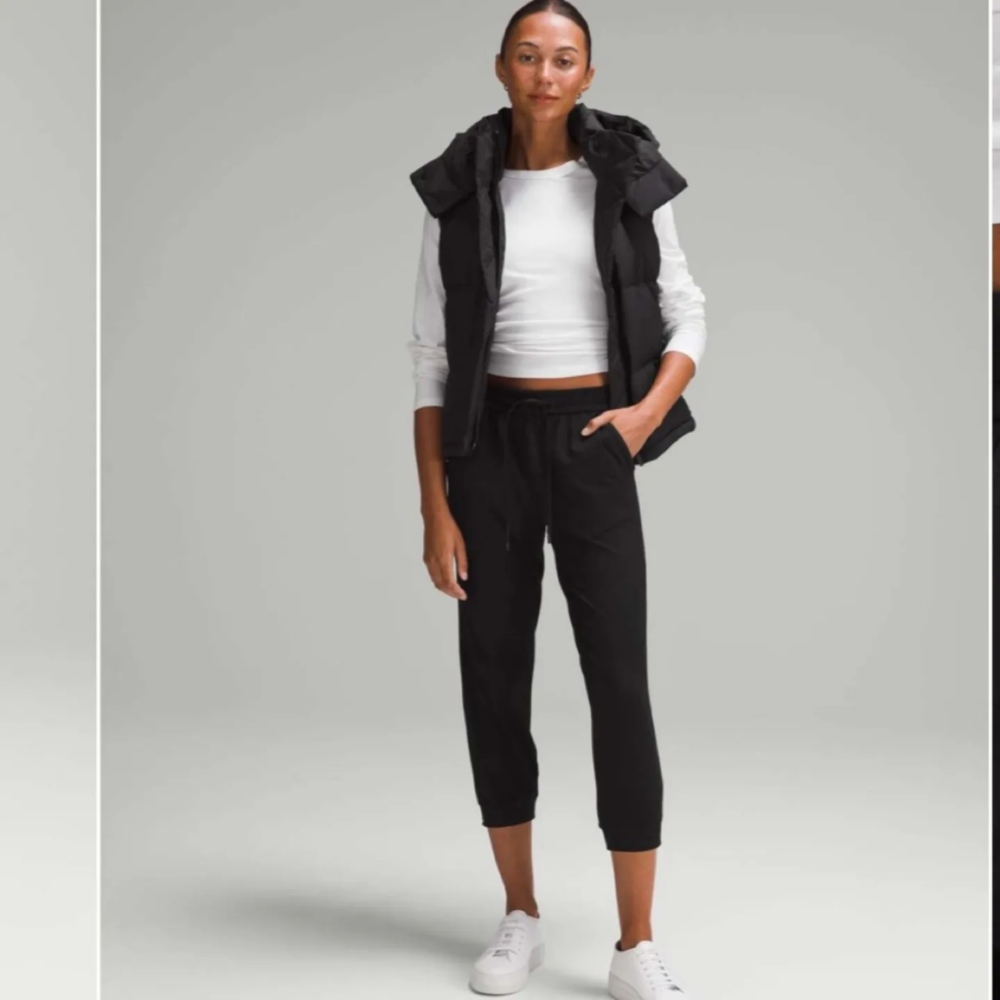 Lululemon Soft Jersey Mid- Rise Cropped Jogger - size 6 thumbnail
