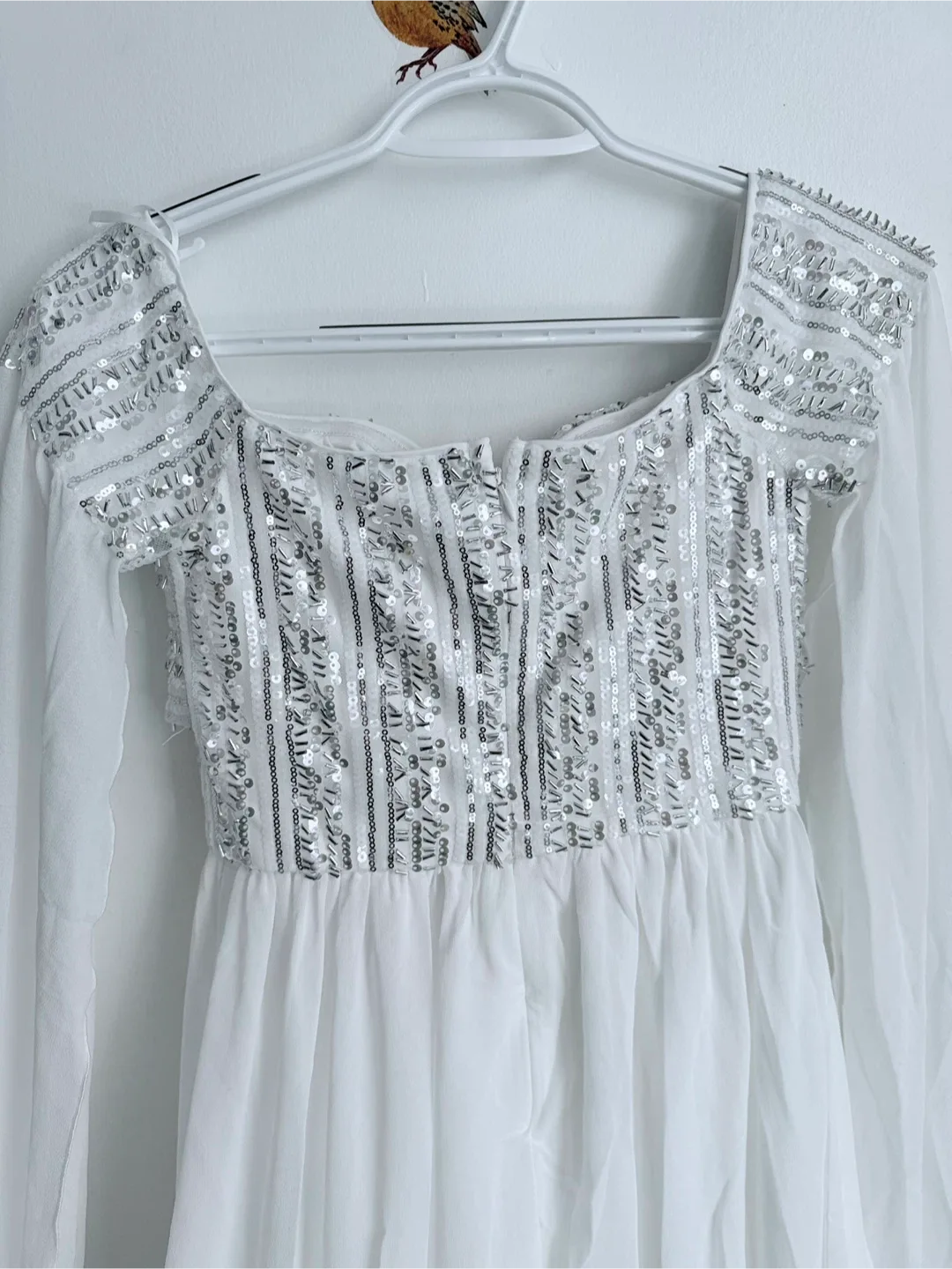 White Sequin Embellished Dress image indicator(4)