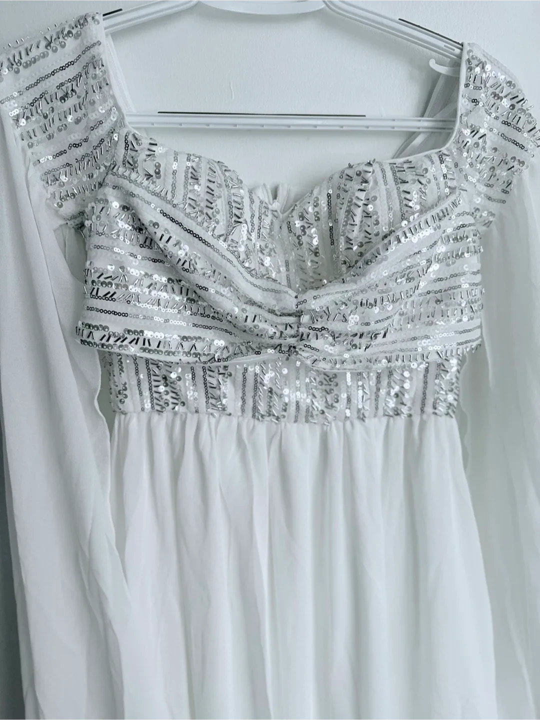 White Sequin Embellished Dress image indicator(2)