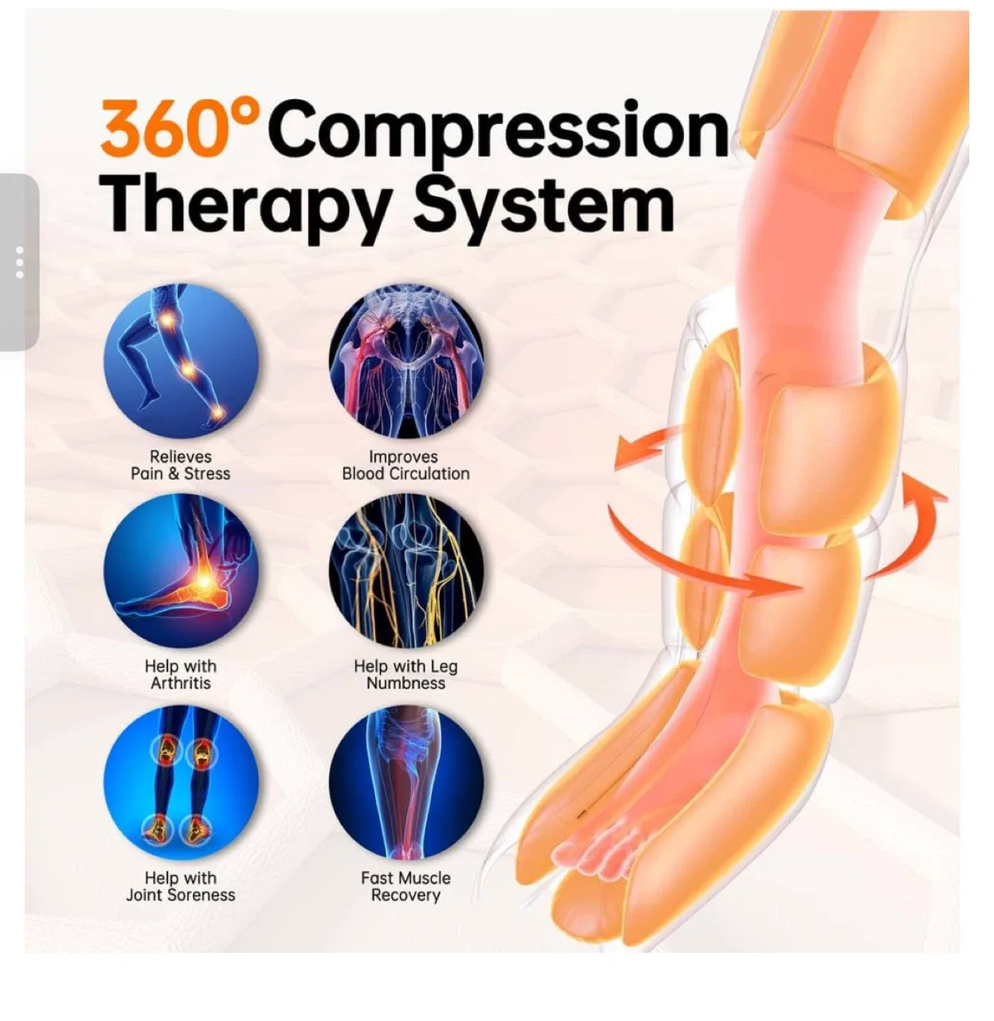 Heyelax Leg Massager - 360° Air Compression image indicator(5)