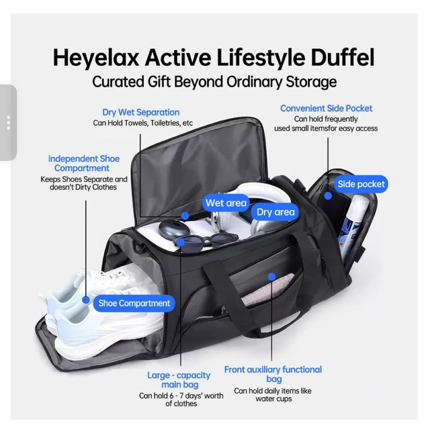 Heyelax Leg Massager - 360° Air Compression image indicator(6)