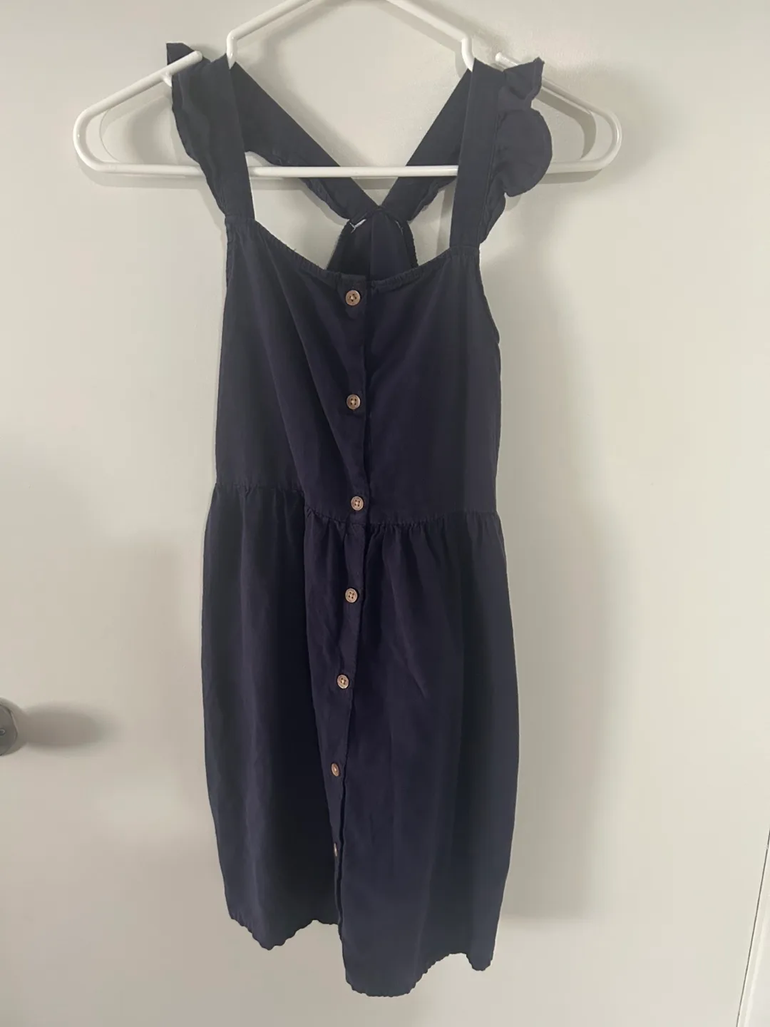 Girls Navy Blue Sundress with Buttons thumbnail